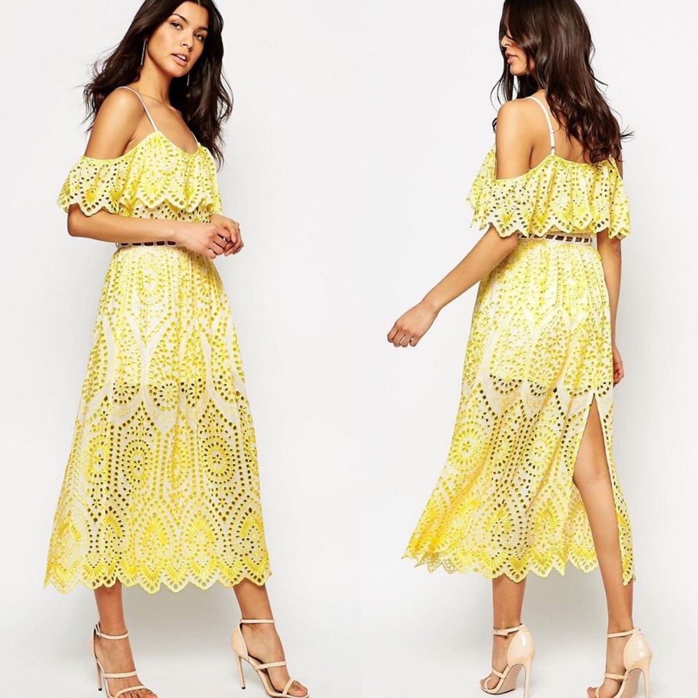 🆕 Foxiedox Eyelet Lace Overlay Dress